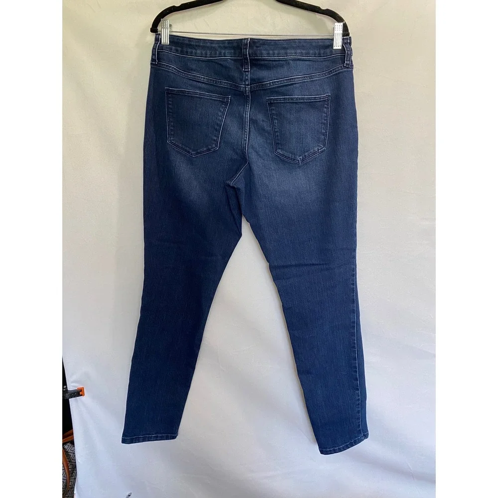Universal Thread Mid Rise Skinny Jeans Dark Wash Denim Blue 12/31R Ankle Length